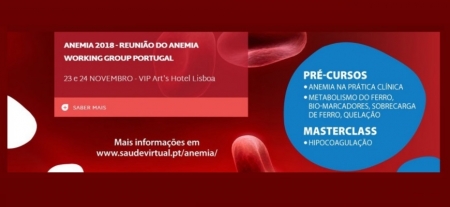 Falta menos de um mês para o arranque da Reunião Anemia 2018 – À Procura de Novos Paradigmas