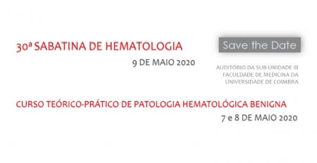 Save the date: 30.ª Sabatina de Hematologia em maio